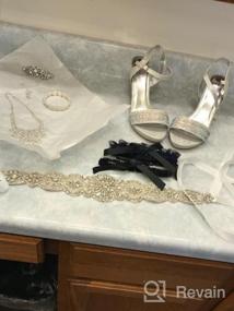 img 5 attached to Lovful Bridal Belt: Crystal Beaded & Rhinestone Sash For Wedding Dress