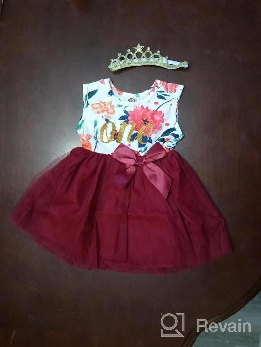 img 1 attached to Girls Floral Lace Outfit Sets - Baby Girl Birthday Dress Set By Shalofer. review by Richard Orozco