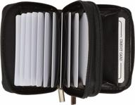 🧮 genuine leather credit card holder accordion logo