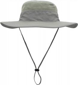img 4 attached to Dukars Unisex Wide Brim Sun Hat,Outdoor UPF 50+ Waterproof Boonie Hat Summer UV Protection Sun Caps