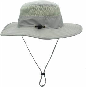 img 1 attached to Dukars Unisex Wide Brim Sun Hat,Outdoor UPF 50+ Waterproof Boonie Hat Summer UV Protection Sun Caps