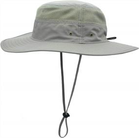 img 3 attached to Dukars Unisex Wide Brim Sun Hat,Outdoor UPF 50+ Waterproof Boonie Hat Summer UV Protection Sun Caps