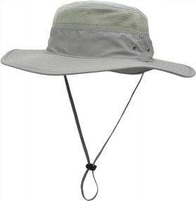img 2 attached to Dukars Unisex Wide Brim Sun Hat,Outdoor UPF 50+ Waterproof Boonie Hat Summer UV Protection Sun Caps