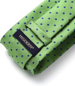 img 2 attached to HISDERN Handkerchief Wedding Necktie Set: Ideal 👔 for Ties, Cummerbunds, and Pocket Squares - Men's Accessories