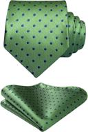 hisdern handkerchief wedding necktie set: ideal 👔 for ties, cummerbunds, and pocket squares - men's accessories logo