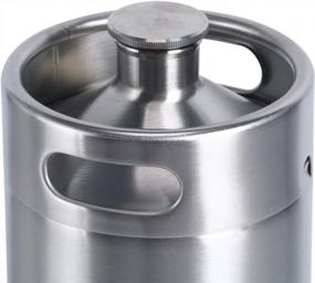 img 3 attached to Enjoy Fresh And Flavorful Beer With A 128Oz Mini Keg Growler Canteen In Stainless Steel
