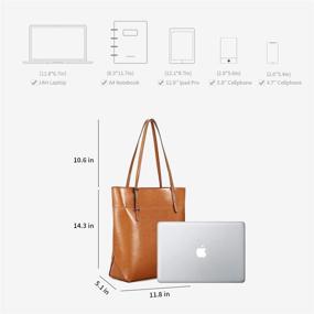 img 2 attached to 👜 Kattee Vintage Genuine Shoulder Women's Handbags & Wallets with Adjustable Strap at Shoulder Bags for optimal SEO