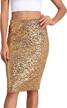 shine like a star: prettyguide women's high waist sequin pencil skirt for party and cocktail logo