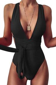 img 4 attached to 👙 Natsuki C Black Backless Swimsuit - Women's Clothing for Swimsuits & Cover Ups