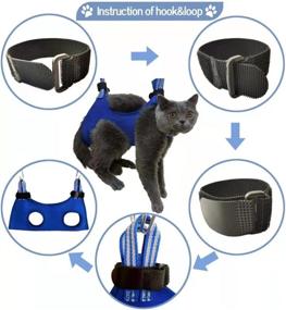 img 3 attached to 🐱 10-in-1 Cat/Dog Grooming Hammock by OVTEXZOG: Sling for Nail Clipping, Harness for Pet Grooming, Hanging Restraint Helper