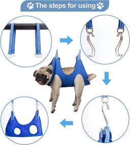 img 2 attached to 🐱 10-in-1 Cat/Dog Grooming Hammock by OVTEXZOG: Sling for Nail Clipping, Harness for Pet Grooming, Hanging Restraint Helper