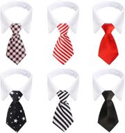 segarty 6pack dog necktie collar: stylish & adjustable ties for medium and large dogs, perfect for formal outfits, birthday, wedding, and christmas costumes логотип