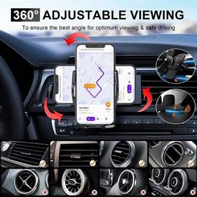 img 2 attached to 🔋 15W Fast Charging Wireless Car Charger with Automatic Clamping, Air Vent Phone Holder Mount for iPhone 13/13 Pro/12 Pro Max/12 Pro/12/11/X/8, Samsung Galaxy Series, and More