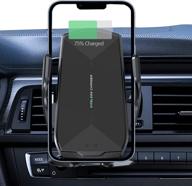 🔋 15w fast charging wireless car charger with automatic clamping, air vent phone holder mount for iphone 13/13 pro/12 pro max/12 pro/12/11/x/8, samsung galaxy series, and more logo