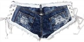 img 3 attached to Cresay Women Sexy Cut Off Low Waist Denim Jeans Shorts Mini Hot Pants