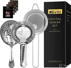 img 4 attached to Ultimate Stainless Steel Cocktail Strainer Set: Hawthorne, Julep, and Fine Mesh Strainers for Bartenders and Bar Tools