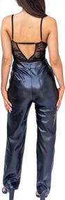 img 2 attached to High-Waisted Faux Leather Bell Bottom Flare Pants For Women - Stretchy Leggings With Wide Leg Trousers