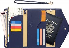 img 3 attached to ZOPPEN Passport Holder Travel Wallet For Women - Version 5, RFID Blocking, Multi-Purpose Cover Case With Wrist Strap And Document Organizer