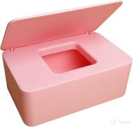 👶 premium baby wipes dispenser: moisture-seal lid, non-slip holder, & easy-open container logo