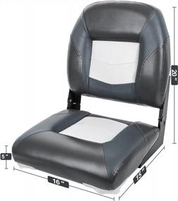 img 2 attached to NORTHCAPTAIN T1 Deluxe Low Back Folding Boat Seat,Stainless Steel Screws Included
