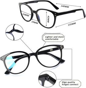 img 3 attached to SIGVAN Computer Reading Glasses Blue Light Blocking Anti Eye Strain Stylish TV Gaming Glasses For Women And Men