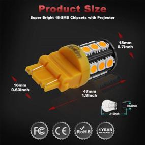 img 3 attached to Illuminate Your Vehicle With Yorkim 3157 Amber LED Bulbs For Brake And Reverse Lights - Pack Of 10