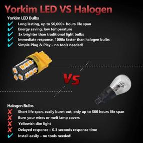 img 2 attached to Illuminate Your Vehicle With Yorkim 3157 Amber LED Bulbs For Brake And Reverse Lights - Pack Of 10