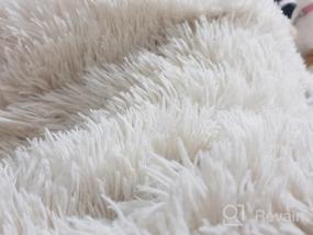 img 7 attached to YOU SA Super Soft Long Shaggy Fuzzy Fur Faux Fur Warm Elegant Cozy With Fluffy Sherpa Throw Blanket 63''*79'',Burgundy Red