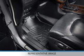 img 3 attached to 🚗 Custom Fit Black Floor Mats 2 Row Liner Set for 2019-2022 Acura RDX All Models by SMARTLINER