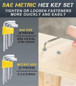 img 2 attached to 🔧 DOWELL 108-Piece Magnetic Screwdriver Set - Slotted/Phillips/Torx - Complete Stubby & Precision Screwdriver Bits Kit with Hex Key Set & Magnetizer Tool - Ideal for Repair Craft