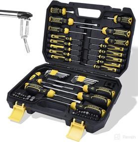 img 4 attached to 🔧 DOWELL 108-Piece Magnetic Screwdriver Set - Slotted/Phillips/Torx - Complete Stubby & Precision Screwdriver Bits Kit with Hex Key Set & Magnetizer Tool - Ideal for Repair Craft