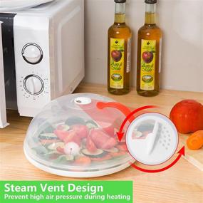img 3 attached to Lauon Microwave Splatter Cover With Steam Vents - Set Of 2 For Safe & Clean Cooking