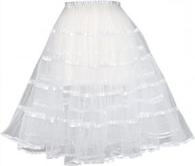 img 1 attached to White Long Petticoat Slip For Authentic German Dirndl Dress