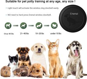 img 1 attached to 🔔 Enenal Wireless Dog Doorbell: Effective 4 Modes Doggie Doorbell for Potty Training with Waterproof Touch Button & 20 Melodies (Includes Training Clicker)