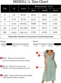 img 1 attached to MIHOLL Womens V Neck Tie Back Midi Dress Hollow A-Line Flowy Sexy Short Sleeve Dress