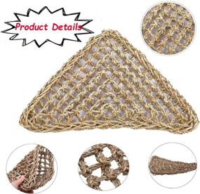 img 1 attached to 🦎 Premium Tfwadmx Bearded Dragon Hammock Kit: 3 Pack Reptile Loungers with Seagrass Fibers for Comfortable Climbing - Ideal for Geckos, Anoles, Iguanas, Hermit Crabs, and more!