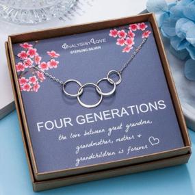 img 2 attached to AnalysisyLove Four Generations Necklace For Great Grandma Gifts - Sterling Silver 4 Circle Infinity Necklaces For Women, Mom Gift, Mothers Day Jewelry, Grandmother Birthday Gifts From Grandchildren