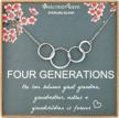 analysisylove four generations necklace for great grandma gifts - sterling silver 4 circle infinity necklaces for women, mom gift, mothers day jewelry, grandmother birthday gifts from grandchildren logo
