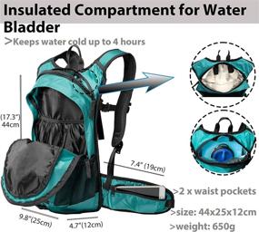 img 3 attached to Arvano Hydration Backpack: 2L TPU Water Bladder, Insulated Cooling up to 🎒 4 Hours, Ideal for Cycling, Biking, Skiing, Hiking - Men's & Women's Daypack Bag