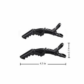 img 3 attached to Get The Perfect Styling With Yitrust Alligator Hair Clips - 5 Pack Of Durable And Wide Teeth Mini Hair Clips For Salon-Grade Sectioning (Black)