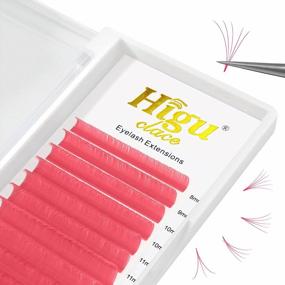 img 4 attached to Higu Pink Easy Fan Volume Lashes - 0.07 D Curl MIX 8-15Mm - Self Fanning Color Lash Tray For 2D-10D Volume Eyelash Extensions