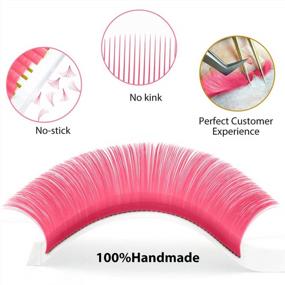 img 2 attached to Higu Pink Easy Fan Volume Lashes - 0.07 D Curl MIX 8-15Mm - Self Fanning Color Lash Tray For 2D-10D Volume Eyelash Extensions