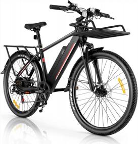 img 4 attached to Experience Ultimate Comfort And Convenience With Our 350W Electric Commuter Bike For Adults: Equipped With Suspension Fork, Removable Battery, And Multiple Speed Gears!