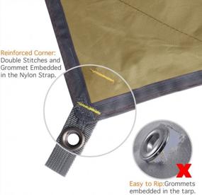 img 2 attached to Waterproof Camping Tarp Shelter With Hammock Rain Fly For Fishing, Beach, And Picnic - Lightweight, Durable, Portable, And Compact By Anyoo