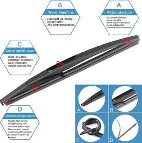 img 1 attached to 🚘 OEM-Style Rear Wiper Arm Blade Replacement for GMC Acadia & Saturn Outlook 2007-2012