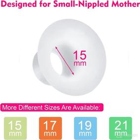 img 3 attached to 🍼 Durceler 15mm Flange Inserts for Medela / Spectra / Elvie / Willow / Momcozy / TSRETE Breast Pump Shields or Freemie Funnels/Cups; Minimize Nipple Tunnel to 15mm; 2pc per Set