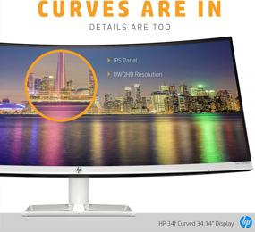 img 3 attached to 🔘 HP 34-Inch Monitor with Freesync Technology, 3440x1440p IPS Curved Screen, Blue Light Filter & Anti-Glare Coating - 6JM50AA