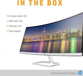 img 1 attached to 🔘 HP 34-Inch Monitor with Freesync Technology, 3440x1440p IPS Curved Screen, Blue Light Filter & Anti-Glare Coating - 6JM50AA