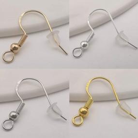 img 1 attached to 💎 925 Hypo-allergenic Earring Hooks - 200 PCS/100 Pairs - French Wire Hooks with Clear Rubber Backs - DIY Jewelry Making Findings (M506)