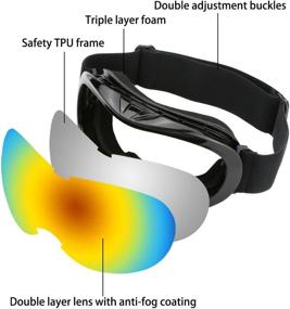 img 1 attached to 🏍️ JAMIEWIN ATV Goggles: Ultimate UV Ski Protection for Kids - Off Road Racing Glass for Motorcycle and Dirt Bike enthusiasts